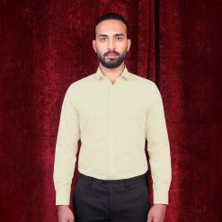 پیراهن مردانه کلاسیک کرم لیمویی